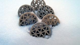 Snowflake heat transfer media