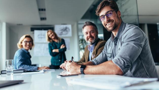 Employees in Meeting